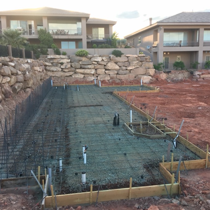 Formed and reinforced, right before the pour