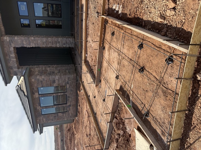 Footings and rebar for a new custom home