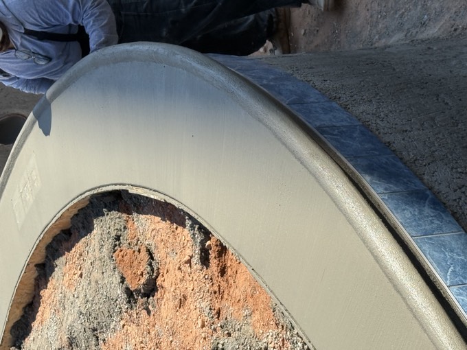 Smooth, hand finished pool coping